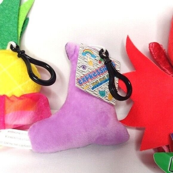NWT Lot of 4 Kid's Plush Backpack Clips and Keychain Clips 4 Pieces - Picture 9 of 10
